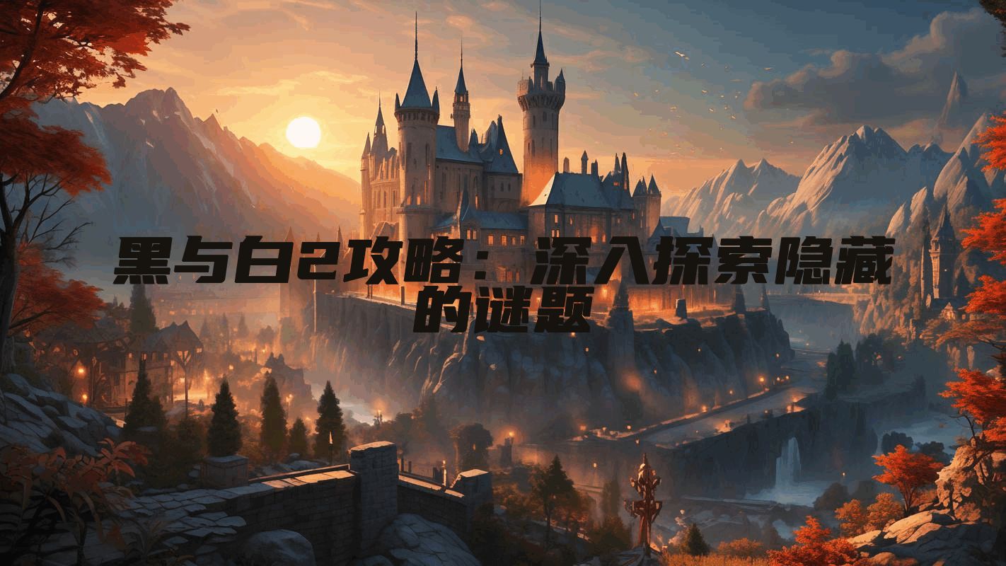 黑与白2攻略：深入探索隐藏的谜题