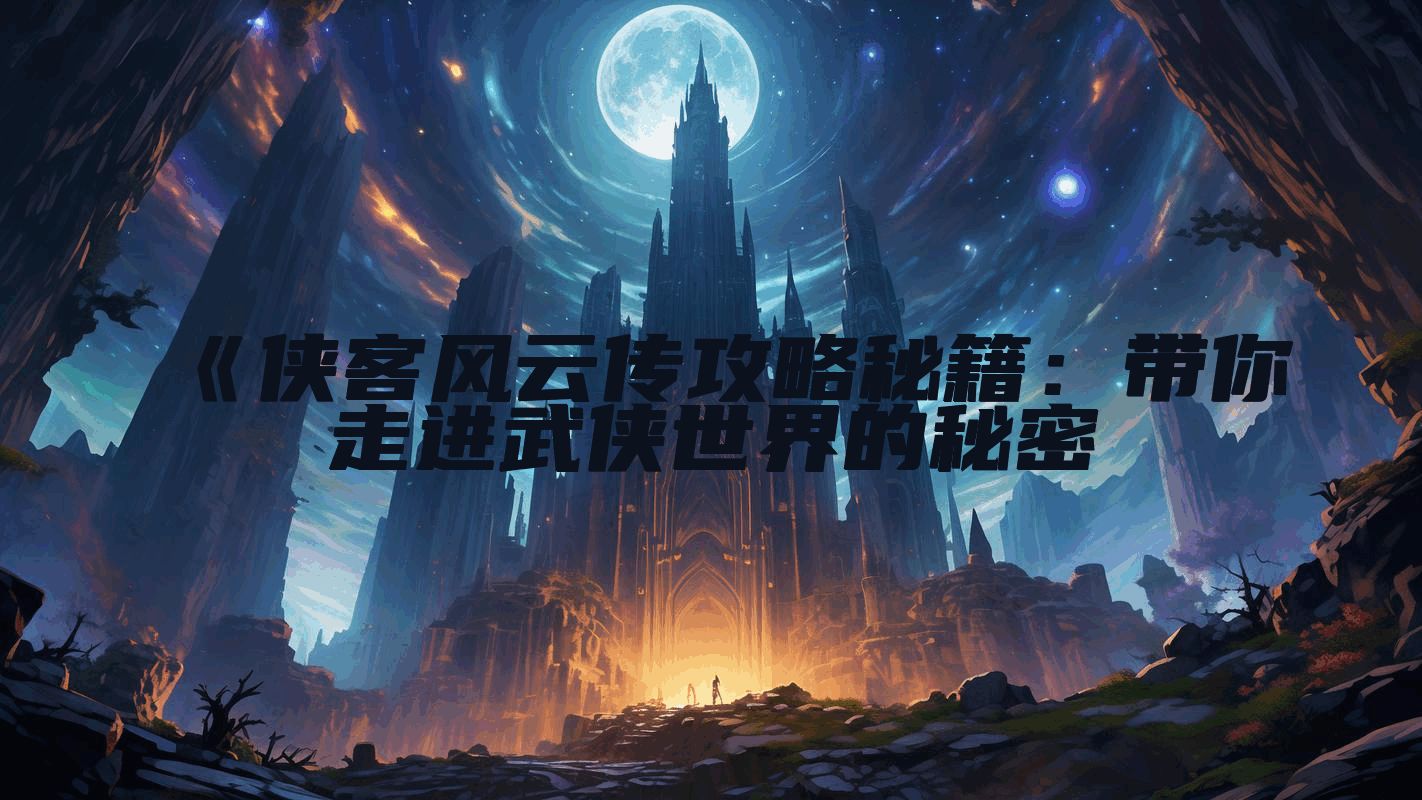 《侠客风云传攻略秘籍：带你走进武侠世界的秘密