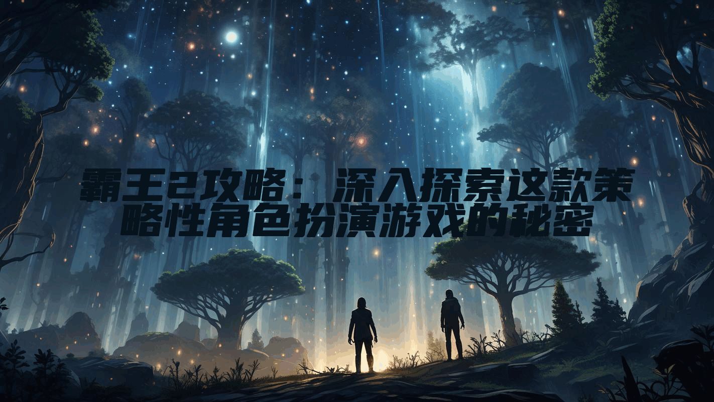 霸王2攻略：深入探索这款策略性角色扮演游戏的秘密